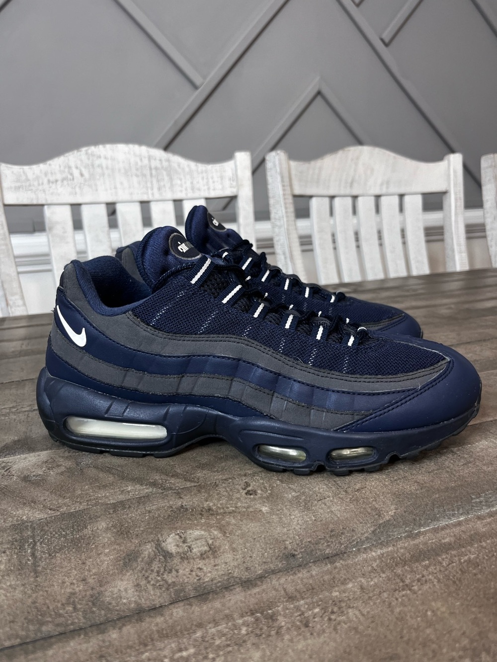 Nike Air Max 95 Obsidian Blue Gray Mens Running Walking Shoes Sz 11